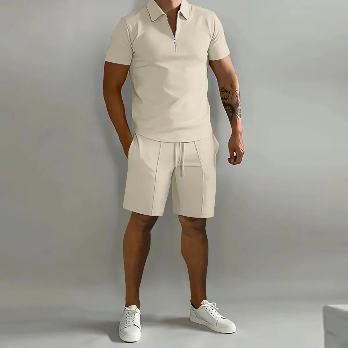Oliver Minimalist Quarter-Zip & Shorts Co-Ord Set
