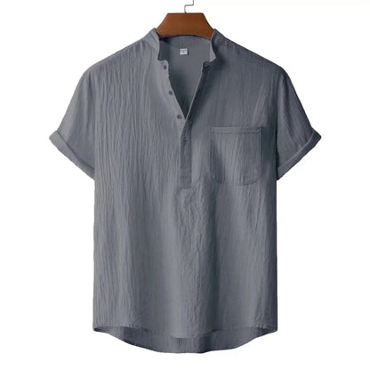 Austin Premium Linen Henley Shirt