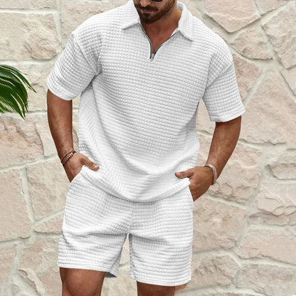 Mykonos Textured Waffle Summer Two-Piece Set