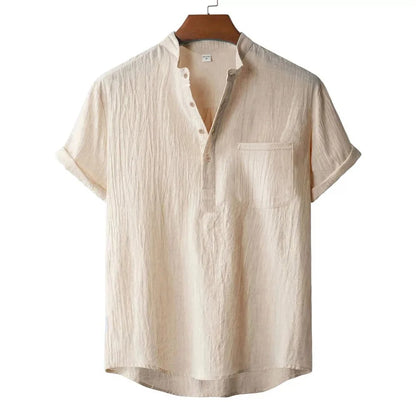 Austin Premium Linen Henley Shirt
