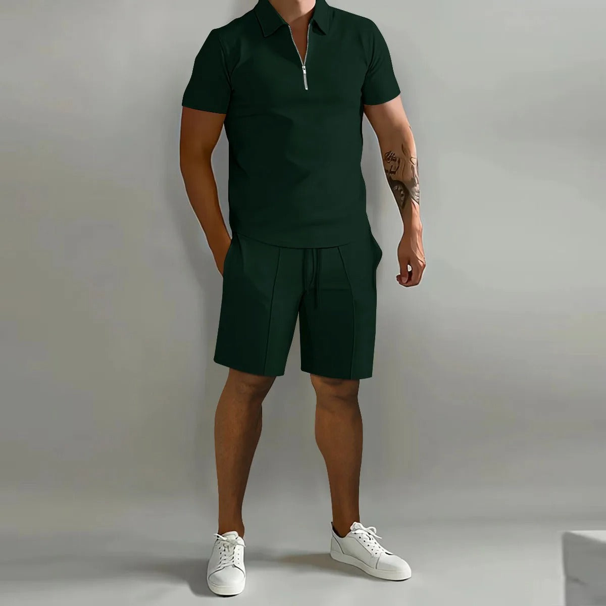 Oliver Minimalist Quarter-Zip & Shorts Co-Ord Set