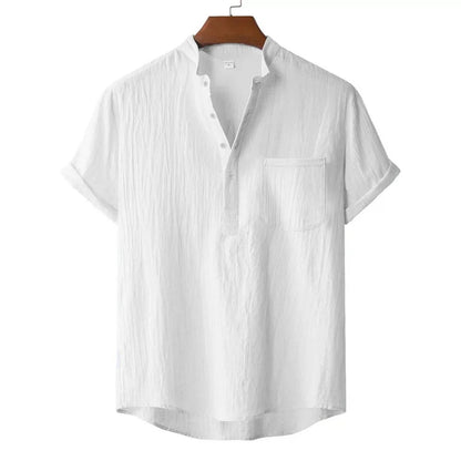 Austin Premium Linen Henley Shirt
