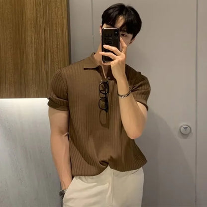 Lucas Slim-Fit Ribbed Knit Open