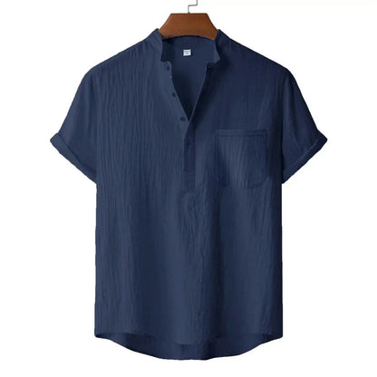 Austin Premium Linen Henley Shirt