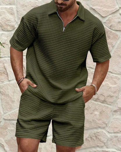 Mykonos Textured Waffle Summer Two-Piece Set