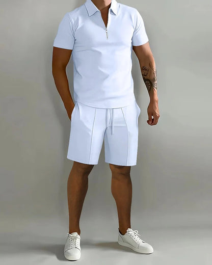 Oliver Minimalist Quarter-Zip & Shorts Co-Ord Set