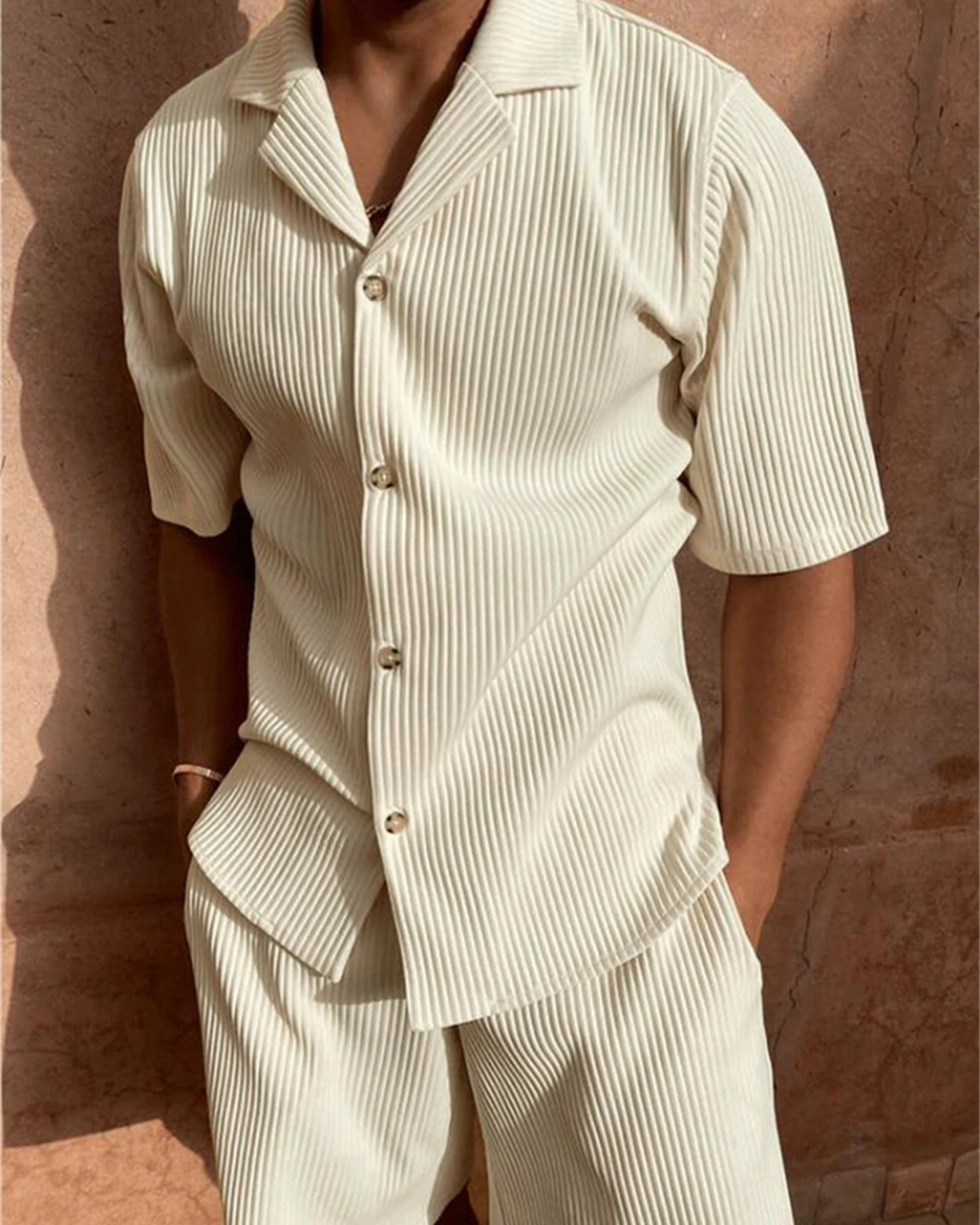 Monaco Sleek Zip-Neck Summer Two-Piece Set