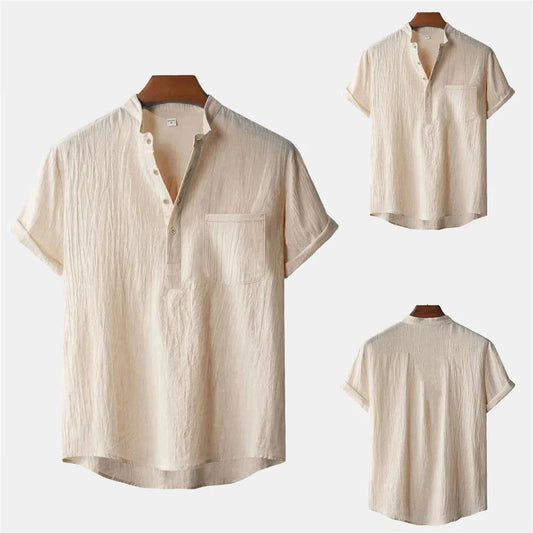 Austin Premium Linen Henley Shirt
