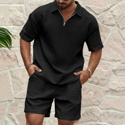 Mykonos Textured Waffle Summer Two-Piece Set