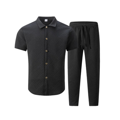 Mason Micro-Textured Shirt & Trousers Co-Ord Set
