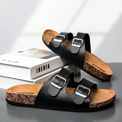 Ibiza Cork Sole Leather Sandals