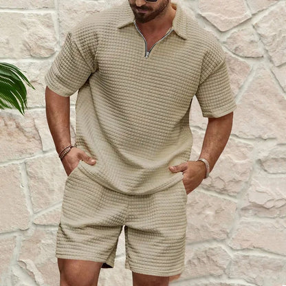 Mykonos Textured Waffle Summer Two-Piece Set