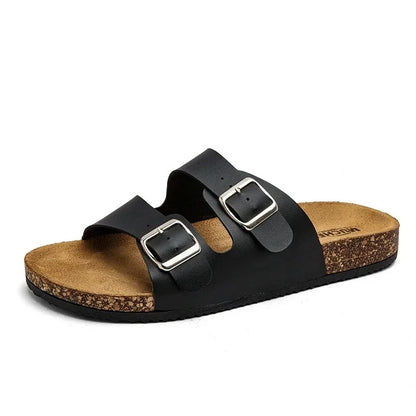 Ibiza Cork Sole Leather Sandals