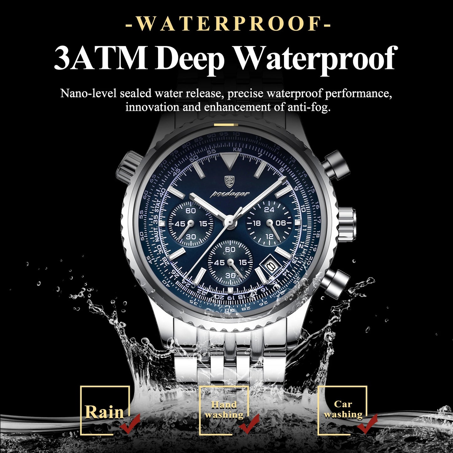 Monaco Chronograph Stainless Steel Watch