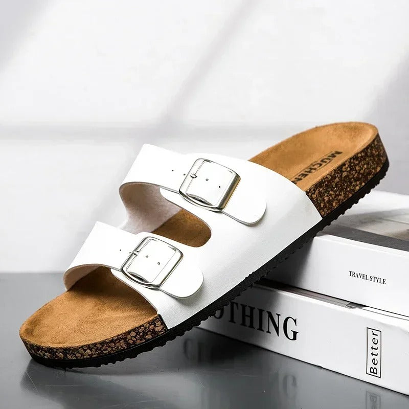 Ibiza Cork Sole Leather Sandals
