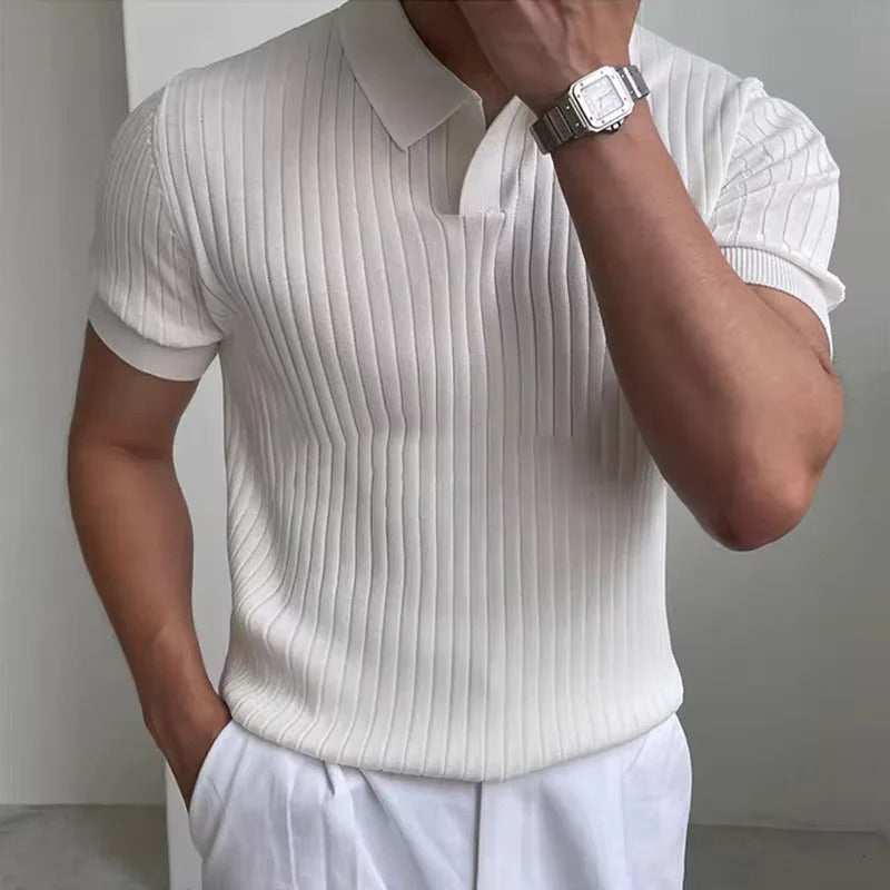 Lucas Slim-Fit Ribbed Knit Open