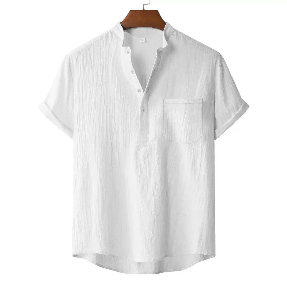 Austin Premium Linen Henley Shirt