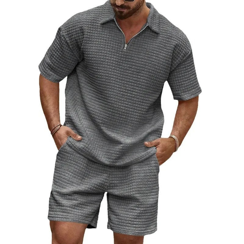 Mykonos Textured Waffle Summer Two-Piece Set