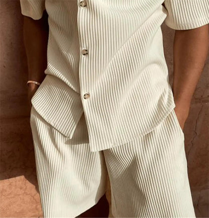 Monaco Sleek Zip-Neck Summer Two-Piece Set