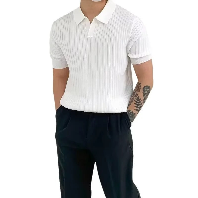 Lucas Slim-Fit Ribbed Knit Open