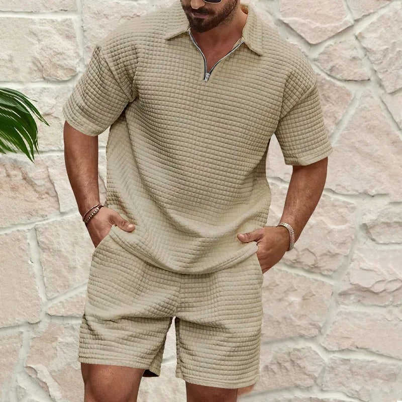 Mykonos Textured Waffle Summer Two-Piece Set