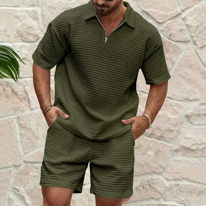Mykonos Textured Waffle Summer Two-Piece Set
