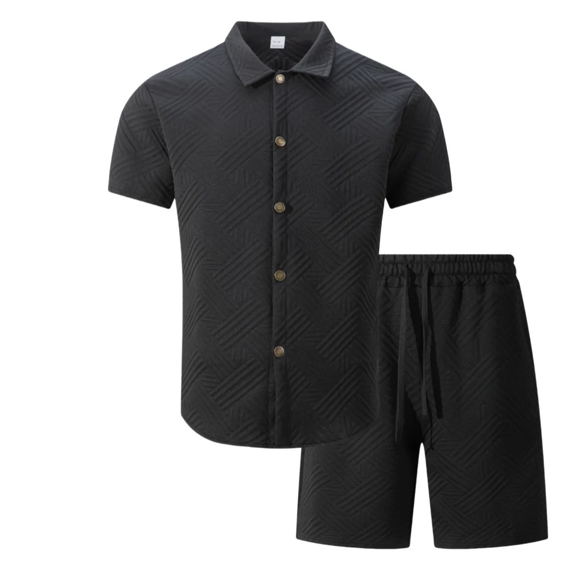 St. Tropez Button-Up Jacquard Two-Piece Set