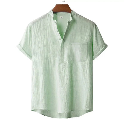 Austin Premium Linen Henley Shirt