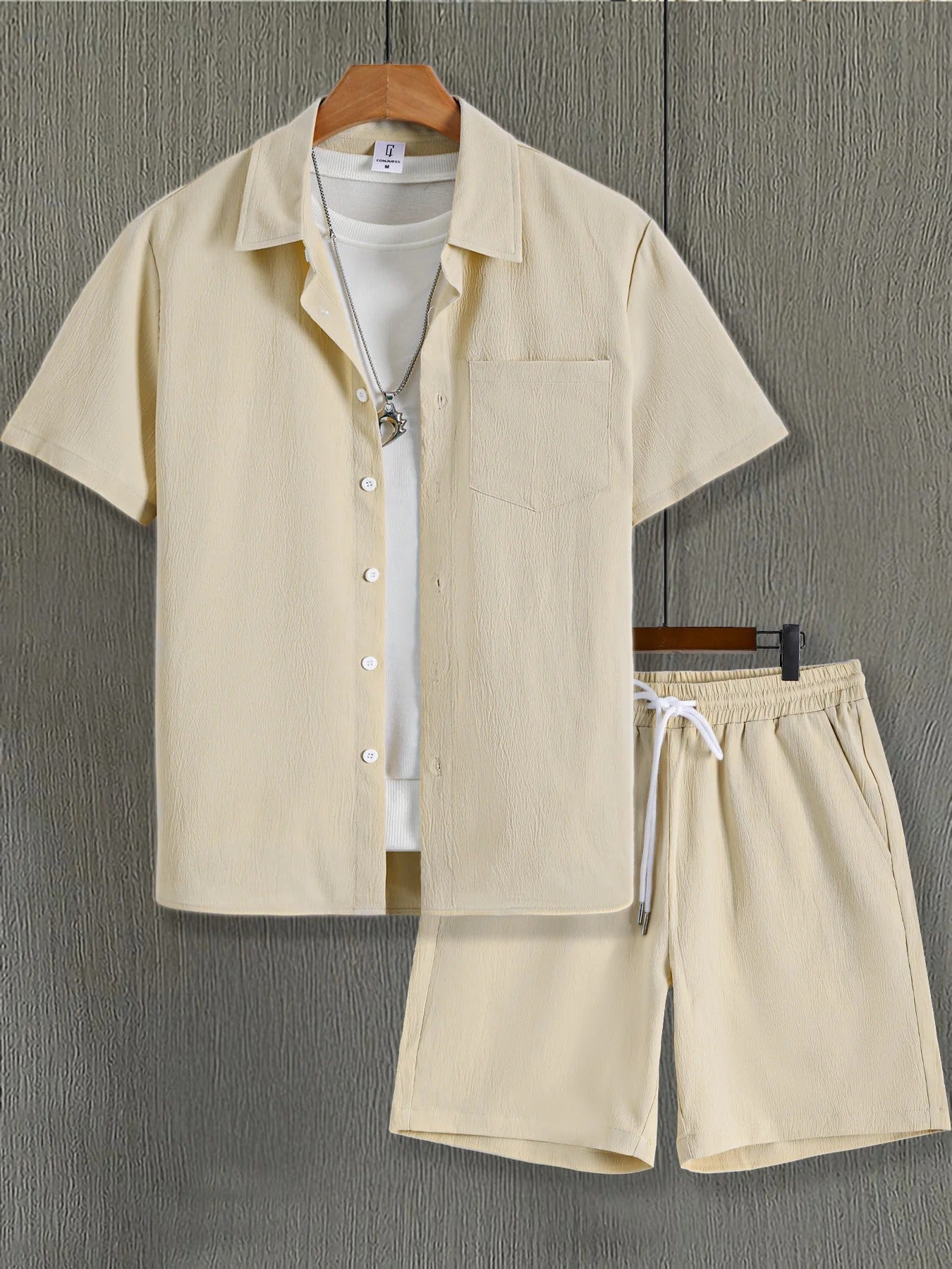 Noah Linen-Look Short Sleeve Shirt & Shorts Co-Ord Set