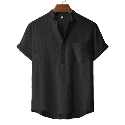 Austin Premium Linen Henley Shirt