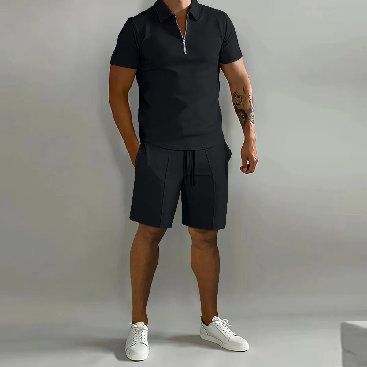 Oliver Minimalist Quarter-Zip & Shorts Co-Ord Set