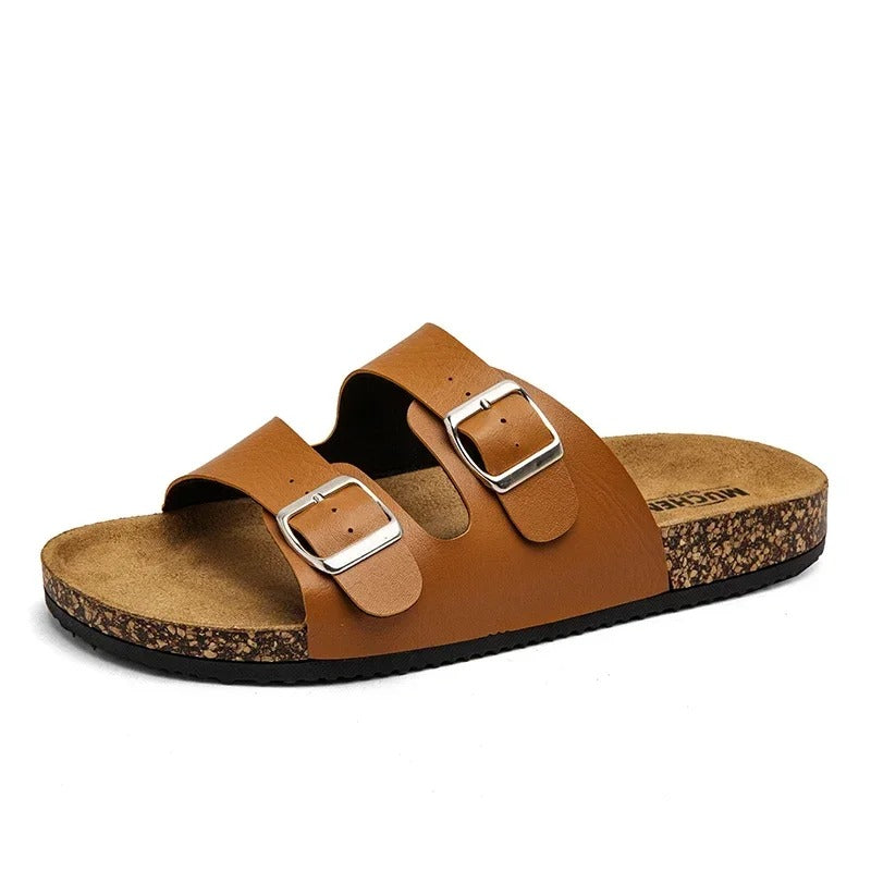 Ibiza Cork Sole Leather Sandals