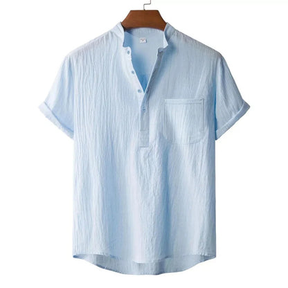 Austin Premium Linen Henley Shirt