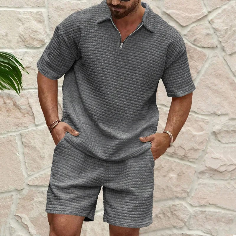 Mykonos Textured Waffle Summer Two-Piece Set