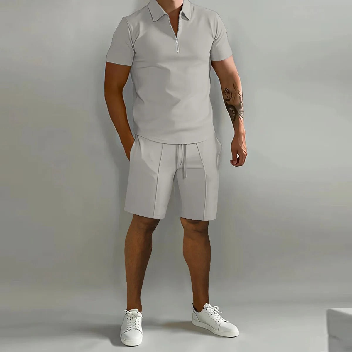 Oliver Minimalist Quarter-Zip & Shorts Co-Ord Set